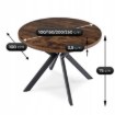 Mebel Elite Стіл Lukas, розкладний, 100–250 см, дуб у стилі рустик/чорний, ME.LUKAS/DRU/CZ/S - Home Club, Зображення 9