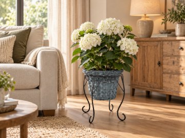 Chomik Плетена Чохлова Кошика На Ніжках 22 × 60 См, Сіра, SIL1057 - Home Club