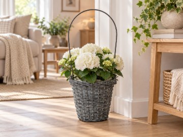 Chomik Плетеная обшивка для корзины, 27 × 60 см, серая, SIL1040 - Home Club