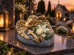 Chomik Цементний Квітник Для Могили - Ангел Темно-Сірий - Золотий 16 X 17,5 X 11 См, DED8851 - Home Club, Зображення 5
