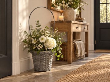 Chomik Плетеная обшивка для корзины, 24 × 50 см, серая, SIL1033 - Home Club