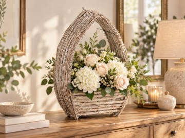 Chomik Плетёная Обвёзка Для Корзины 28 × 13 × 44 См, Эффект Отбеливания, SIL0890 - Home Club