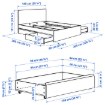 ІКЕА Рама ліжка з 4 контейнерами STORKLINTA, 696.268.44 - Home Club, Зображення 5
