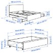 ІКЕА Рама ліжка з 4 контейнерами STORKLINTA, 596.268.49 - Home Club, Зображення 5