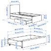ИКЕА Рама кровати с 2 контейнерами STORKLINTA, 996.283.56 - Home Club, изображение 6
