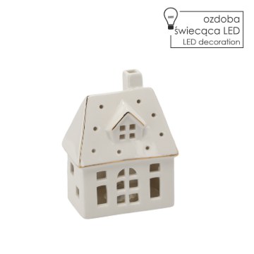 Chomik Фігурка Різдво. - Керамічний Будиночок 10 X 6,2 X 13 См Led, GOT1223 - Home Club