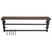 Mebel Elite Вішалка для передпокою Jace 80 см з поличкою, дуб у стилі рустик/чорний, ME.JACE/DRU/CZ/WIE - Home Club, Зображення 3