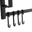 Mebel Elite Вішалка для передпокою Jace 80 см з поличкою, дуб у стилі рустик/чорний, ME.JACE/DRU/CZ/WIE - Home Club, Зображення 4
