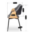 Mebel Elite Стул Dakota, серый/золотой дуб, велюровый, ME.DAKOTA/P/D/V/K - Home Club, изображение 7