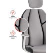 Mebel Elite Ергономічне офісне обертове крісло Duncan, сіре/чорне, ME.DUNCAN/P/T/FO - Home Club, Зображення 7