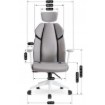 Mebel Elite Ергономічне офісне обертове крісло Duncan, сіре/чорне, ME.DUNCAN/P/T/FO - Home Club, Зображення 10
