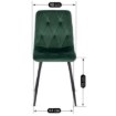 Mebel Elite Стілець Robin, зелений, велюровий, ME.ROBIN/Z/V/K - Home Club, Зображення 6