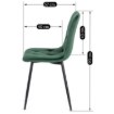 Mebel Elite Стілець Robin, зелений, велюровий, ME.ROBIN/Z/V/K - Home Club, Зображення 7