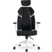 Mebel Elite Ергономічне офісне обертове крісло Duncan, чорне/біле, ME.DUNCAN/CZ/T/FO - Home Club, Зображення 3