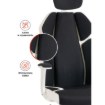Mebel Elite Ергономічне офісне обертове крісло Duncan, чорне/біле, ME.DUNCAN/CZ/T/FO - Home Club, Зображення 7
