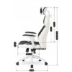 Mebel Elite Ергономічне офісне обертове крісло Duncan, чорне/біле, ME.DUNCAN/CZ/T/FO - Home Club, Зображення 11