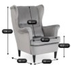 Mebel Elite Кресло для отдыха Evan 2 с подставкой для ног, серое, велюровое, ME.EVAN2/P/CZ/V/FWPD - Home Club, изображение 8