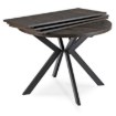 Mebel Elite Комплект: стіл Lukas 100–250 см, чорний, та 4 стільці Edrick, сірі, LUKAS/CZ/S/EDRICK/P/CZ/T/Z4/K - Home Club, Зображення 6