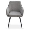 Mebel Elite Комплект: стіл Lukas 100–250 см, чорний, та 4 стільці Edrick, сірі, LUKAS/CZ/S/EDRICK/P/CZ/T/Z4/K - Home Club, Зображення 11