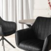 Mebel Elite Комплект: стіл Lukas 100–250 см, чорний, та 4 стільці Mumbai 2, чорні, LUKAS/CZ/S/MUMBAI/CZ/V/Z4/K - Home Club, Зображення 5