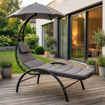 Mebel Elite Садовий шезлонг Carpa, сірий, ME.CARPA/P/T/OGR/LEZ - Home Club