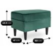 Mebel Elite Кресло для отдыха Evan 2 с подставкой для ног, зелёное велюровое, ME.EVAN2/Z/CZ/V/FWPD - Home Club, изображение 8