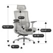 Mebel Elite Ергономічне обертове крісло Sky, сіре, ME.SKY/P/T/FO - Home Club, Зображення 7
