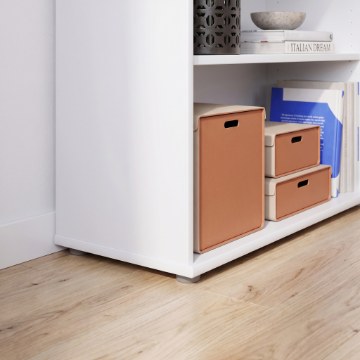 Forte Узкий высокий открытый стеллаж, 55 см, белый, T2KR02-120 - Home Club