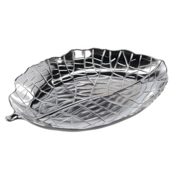 Chomik Декоративна Таця 39 x 27 x 4,5 См, Срібний Лист, VEN7809 - Home Club
