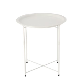 Chomik Круглый кофейный столик 47 x 47 x 50,5 см, белый, LOF1074 - Home Club