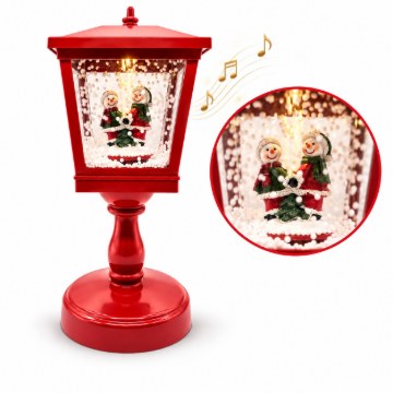 Chomik Святкова Міні-Ліхтар 13,5 X 13,5 X 31,5 См З Led-Позитівкою - Червона, SOL3535 - Home Club