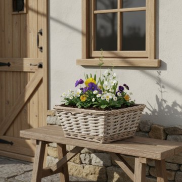 Chomik Плетеная обшивка для корзины, 20 × 20 × 9 см, серая, ILS8680 - Home Club