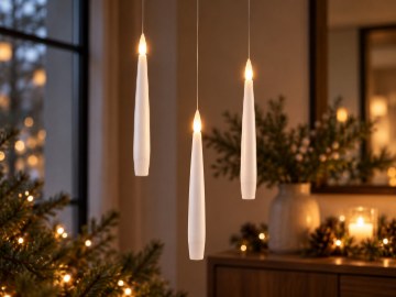 Chomik Кпл. 10 Підвісних Свічок Led З Паличкою 1,5 X 15,5 См, LED9452 - Home Club