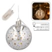 Chomik Праздничное украшение стеклянная шайба диаметром 12 см с Led-подсветкой, серебряная с звездочками, MAL2799 - Home Club