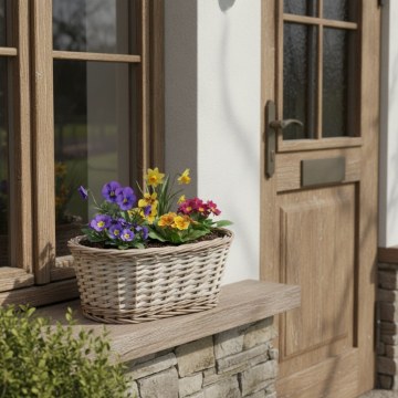 Chomik Плетеная оболочка для корзины, размеры 25 × 16 × 9 см, серого цвета, ILS8673 - Home Club