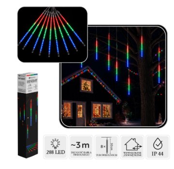 Chomik Занавес «Meteory Led», 8 шт., 50 см, Rgb, длина 3 + 3,7 м, для использования внутри и снаружи помещений, LED6373 - Home Club