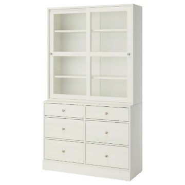 ІКЕА Комбінація зі скляними дверима HAVSTA ХАВСТА, 495.974.61 - Home Club