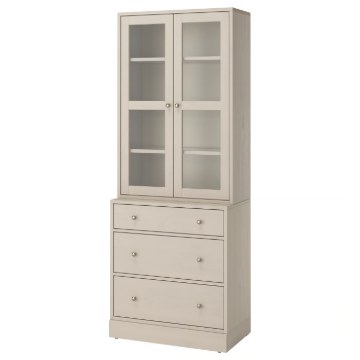 ИКЕА Комбинация со стеклянными дверями HAVSTA ХАВСТА, 295.974.62 - Home Club