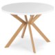 Mebel Elite Стіл Lukas, розкладний, 100–250 см, білий/дерев'яний, ME.LUKAS/B/DREW/S - Home Club