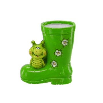 Garden Line Садова Фігурка - Гумові Чобітки З Равликом 18 x 10 x 20 см Ваза, GOT8814 - Home Club