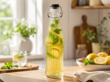 Chomik Бутылка 1150 мл круглая с механической пробкой, IDE0581 - Home Club