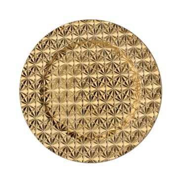 BackHome Living Круглая Подтарелка 33 x 33 x 1,5 См С Резьбой, Цвета Меди, VEN0621 - Home Club