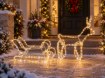 Chomik Праздничный Ренир С Санами Led 120 x 27 x 66 см, теплый белый + холодный вспышка внутри/снаружи, LED8356 - Home Club, изображение 5