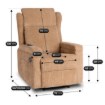 Mebel Elite Раскладной массажный кресло Sebastian, коричневый, из вельвета, ME.SEBASTIAN/BR/SZTR/FW - Home Club, изображение 10