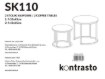 Kontrasto Круглый журнальный столик, 2 шт., Черный Мрамор Sk110Mcz, 53x45/43x35 см, 6.06.14720 - Home Club, изображение 11