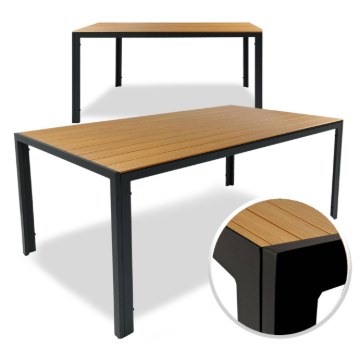 Kontrasto Стол Allen-St 130x70x74 см, чёрный/натуральный, OME-STO-00003 - Home Club