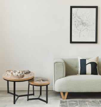 Kontrasto Круглий журнальний столик, 2 шт., дуб Sk112D, 60x47/40x39 см, 6.06.14652 - Home Club