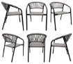 Kontrasto Стул Portino 53x62x75 см, чёрный/серый Dw, Meb000052 - Home Club, изображение 2