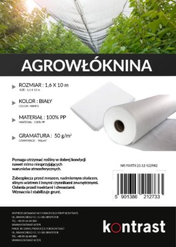 Kontrasto Агротекстиль плотностью 50 г/м², размер 1,6×10 м, 5.09.212733 - Home Club