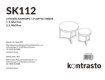 Kontrasto Круглий журнальний столик, 2 шт. Сірий Мармур Sk112Msz 60x47/40x39, 6.06.14669 - Home Club, Зображення 12